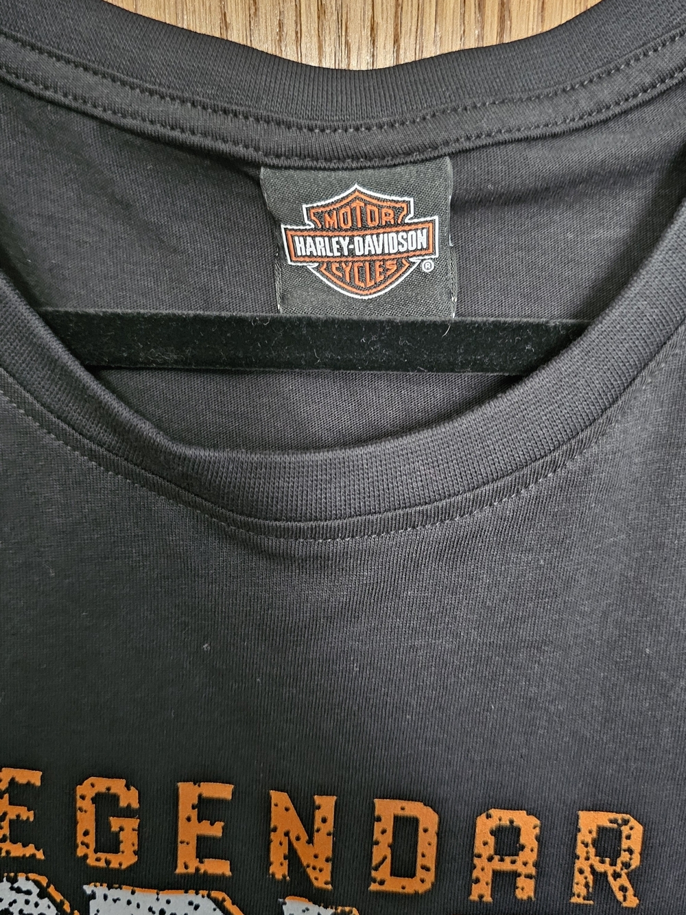 FINAL...Harley-Davidson Black Tank Top with Orange and White Graphic - Picture 5 of 5
